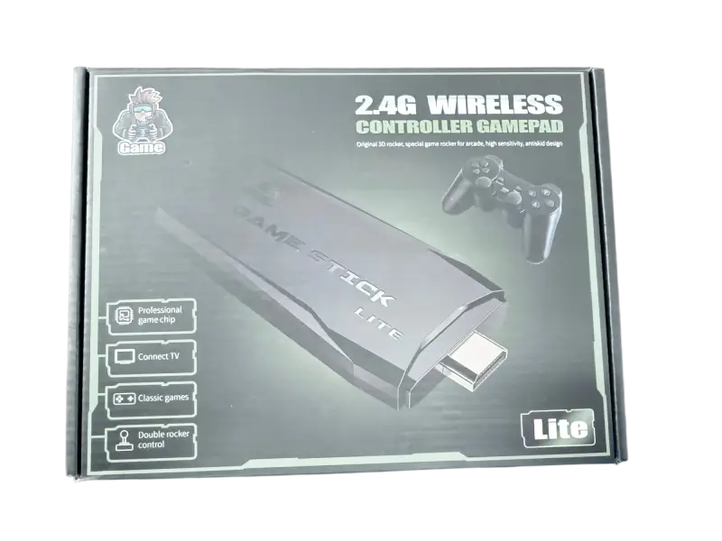 64GB M8 Retro Game-Stick with Built-in 9 Emulators 20,000 + Games 4K HDMI Output and 2.4GHz Wireless Controller for TV
