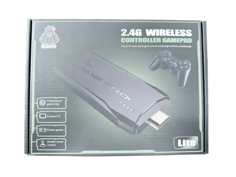 64GB M8 Retro Game-Stick with Built-in 9 Emulators 20,000 + Games 4K HDMI Output and 2.4GHz Wireless Controller for TV