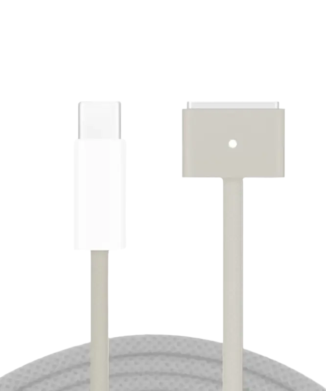 140W USB-C to MagSafe 3 Charging Cable (6ft) For MacBook Pro (OEM Grade A) (Bulk Packaging) (Starlight)