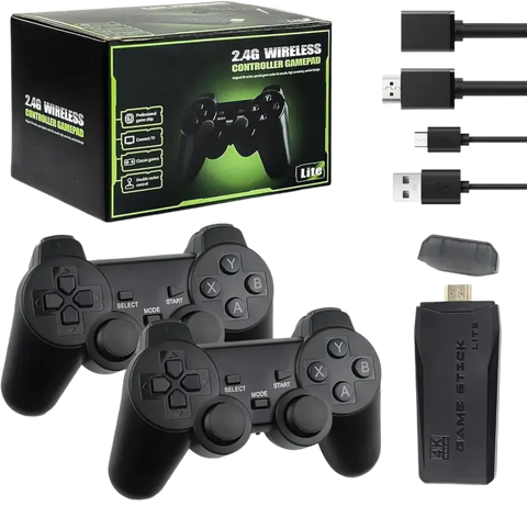 64GB M8 Retro Game-Stick with Built-in 9 Emulators 20,000 + Games 4K HDMI Output and 2.4GHz Wireless Controller for TV