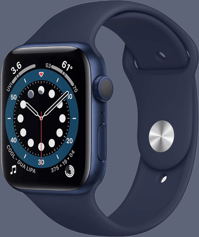 Apple Watch Series 6 (GPS+LTE) 40mm Blue Aluminum Case with Deep Navy Sport Band