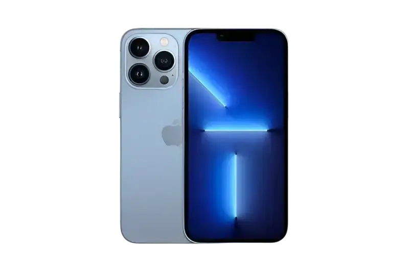 Apple iPhone 13 Pro 256GB unlocked with sleek design and triple camera system in blue color.