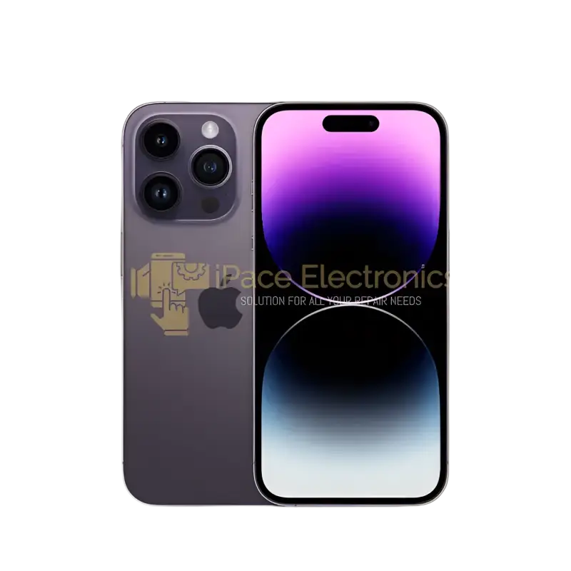 Refurbished iPhone 14 Pro unlocked in Space Black with a vibrant display and sleek design