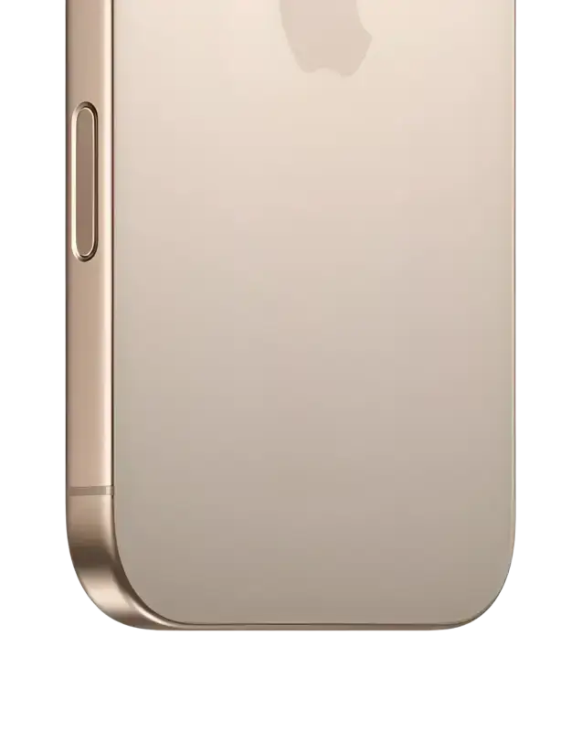 Apple iPhone 16 Pro Max 256GB Deset Titanium with sleek and elegant design viewed from the side