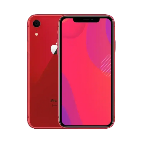 Apple iphone xr 64gb unlocked in red with glossy finish and dual-camera system on the back by iPace electronics