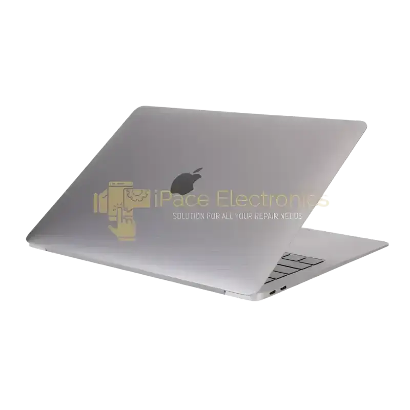 Silver macbook air m1 13.3 inch preowned b grade with matte finish and centered apple logo on lid back side trigger click function changepricevalue text unavailable