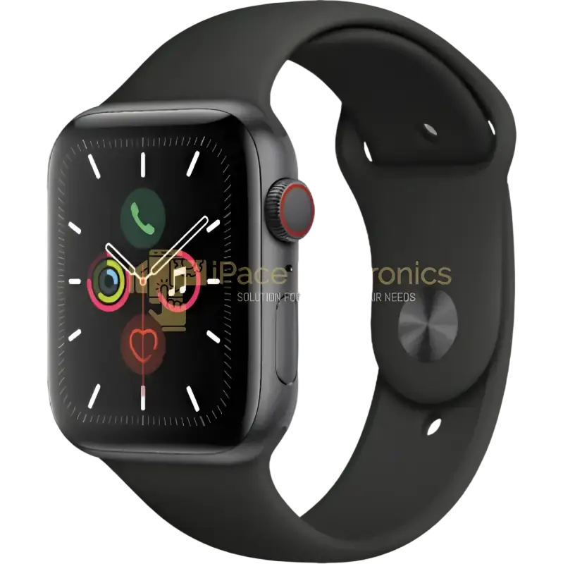 Apple Watch Series 5 44mm for sale with sleek black design and vibrant display for notifications and health tracking