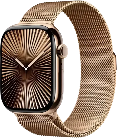 Apple Watch Series 6 44mm gold for sale with a sleek design and stylish mesh band