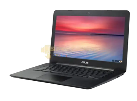 ASUS Chromebook C300M for sale with sleek black design and Chrome logo on cover