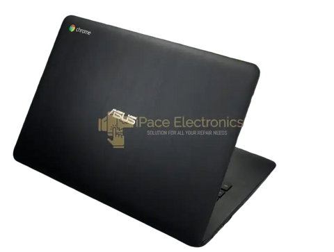 ASUS Chromebook C300M for sale with sleek black design and Chrome logo on cover