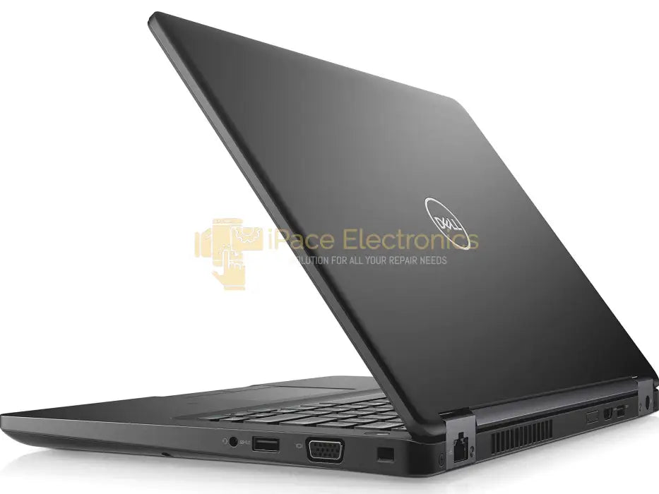 Dell Latitude 5490 business laptop with Intel i7 and 16GB RAM, HDMI port visible, side view on white background.