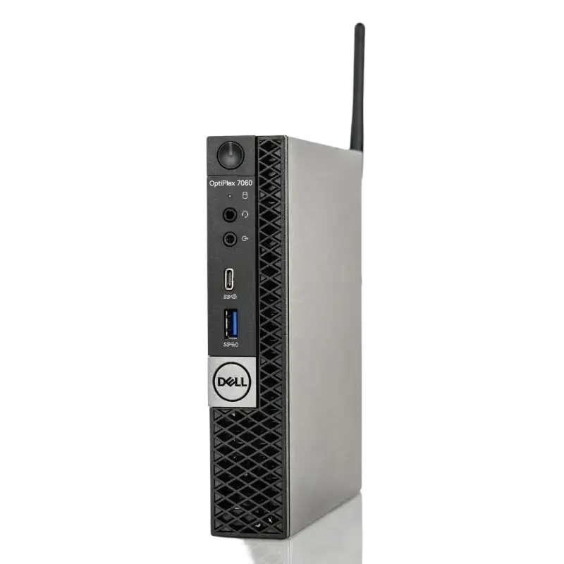 Dell OptiPlex 7060 refurbished desktop with sleek design and multiple connectivity options