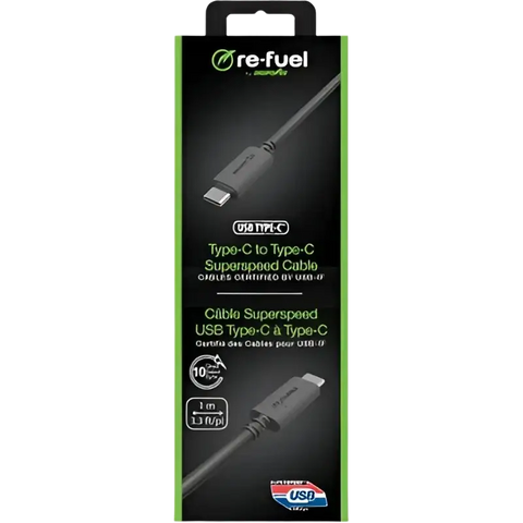 DigiPower Refuel 3.3 Foot USB 3.1 Type-C to Type-C Superspeed Cable - Apple