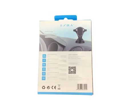 Ezra universal clip cellphone holder in packaging with 360-degree swivel design and easy installation