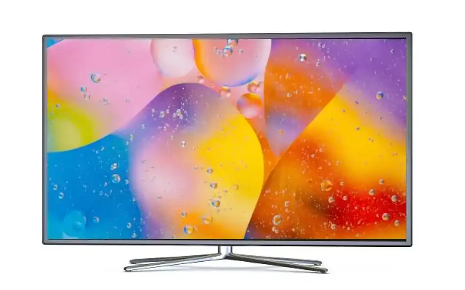 Flat screen television with colorful display.
