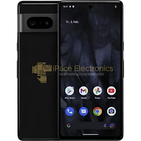 Google Pixel 7 unlocked smartphone with a sleek design and vibrant display featuring app icons
