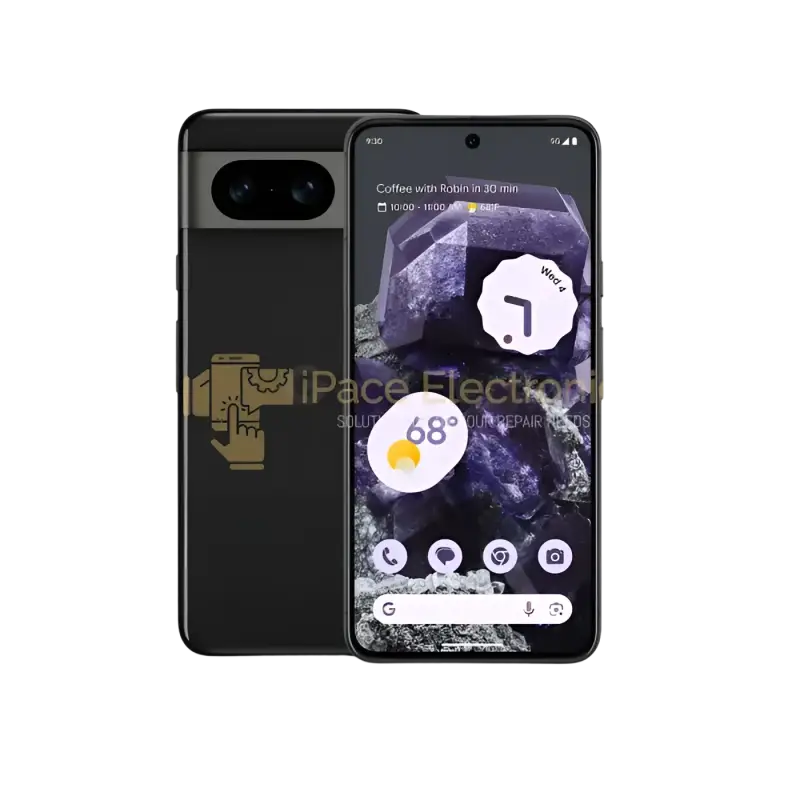 Google Pixel 8 unlocked smartphone featuring a sleek design and vibrant display from IPace Electronics