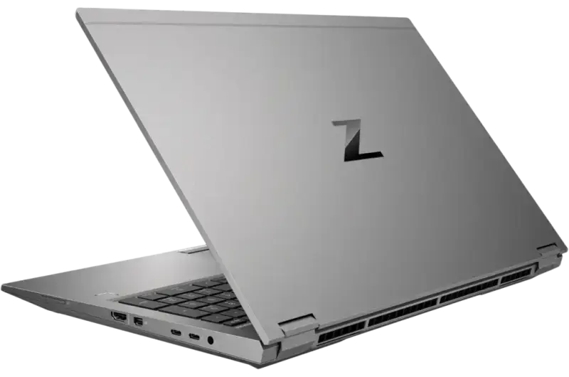 HP ZBook Firefly 14 G8 laptop in silver with a sleek design and advanced connectivity options