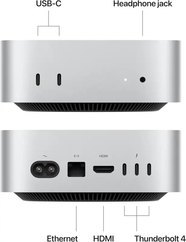 Open BOX - Apple 2024 Mac Mini (Apple M4 chip with 10-core CPU and 10-core GPU 16GB Unified Memory 256GB) - Silver