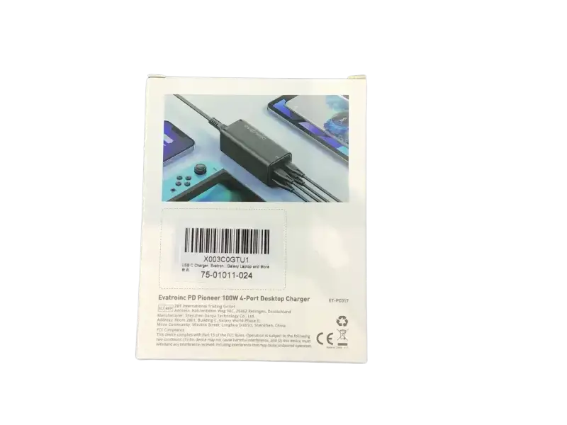 IPace Electronics 100W 4-Port USB Charger with sleek design for fast charging multiple devices