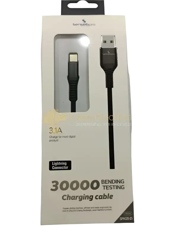 iPace Electronics 3.1A Type-C charging cable in packaging designed for fast charging and durability