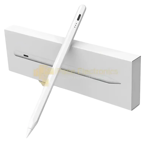 IPace Electronics Active Stylus Pen for Tablets in White with Pressure Sensitivity and Precise Control