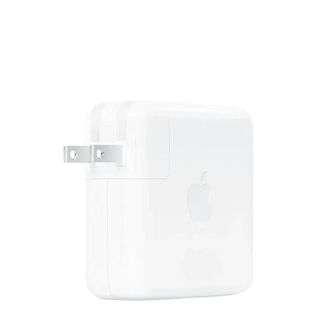 Apple 67W USB-C power adapter with compact design for fast charging of devices