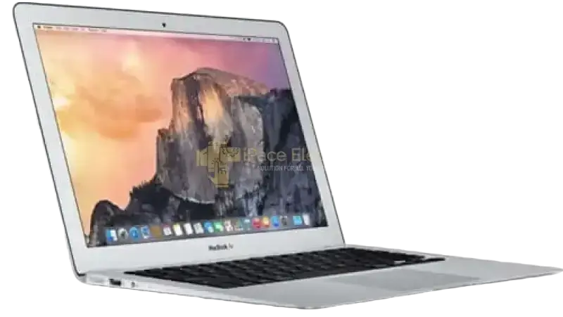Silver apple macbook air 13.3 inch 2017 laptop with sleek minimalist design and black keyboard by iPace Electronics