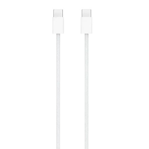 Apple USB-C charge cable in white designed for fast charging and data transfer