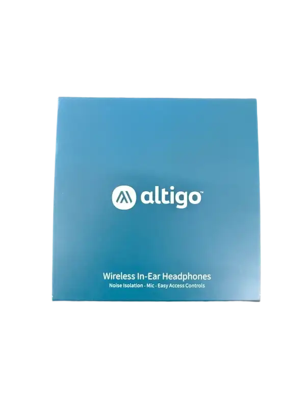 Altigo Wireless In-Ear Headphones with Noise Isolation and Mic, Bluetooth headphones with long battery life