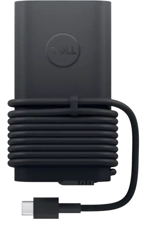 Dell 65W Type-C AC adapter original with coiled cord for charging compatible devices