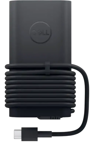 Dell 65W Type-C AC adapter original with coiled cord for charging compatible devices