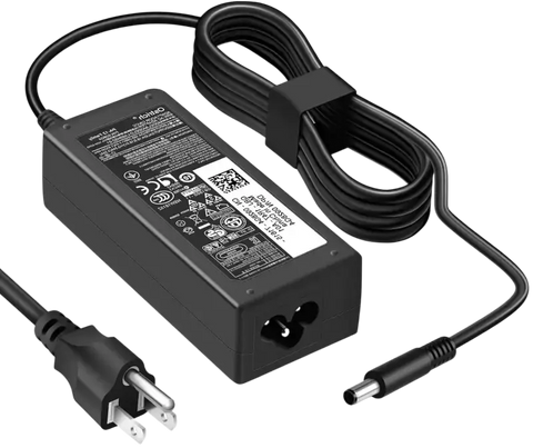 Dell Inspiron laptop charger 65W with a long power cable for reliable charging