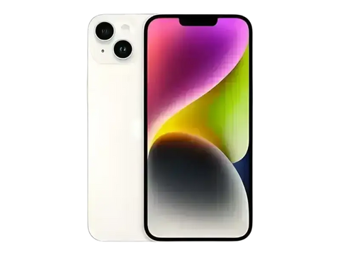 Refurbished iPhone 14 128GB starlight showcasing sleek design and vibrant display