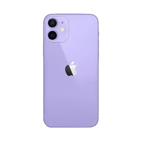 iPhone 12 64GB purple unlocked showcasing sleek design with dual cameras and Apple logo
