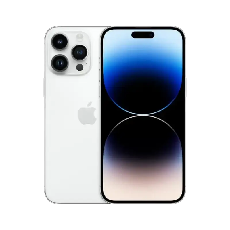 iPhone 14 Pro Max 128GB unlocked in white with advanced camera features and sleek design