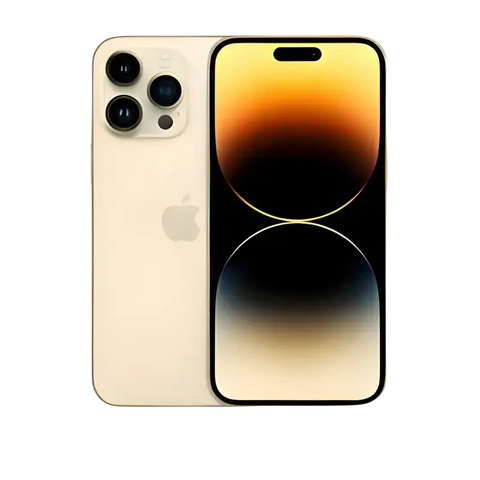iPhone 14 Pro Max 128GB unlocked gold featuring a sleek design and advanced camera system