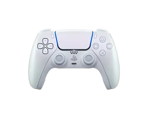 PlayStation 5 DualSense Wireless Controller in white with ergonomic design and responsive buttons