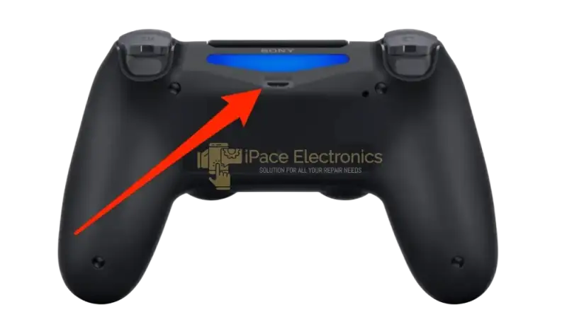 Close-up of a PS4 controller charging port replacement feature for easy repair from iPace Electronics