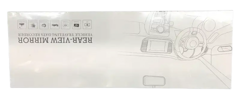 IPace Electronics rear view mirror dash cam packaging in white for sleek and modern design