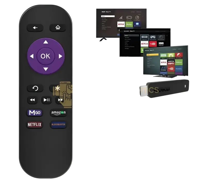 IPace Electronics replacement remote for Roku designed for easy navigation and streaming access