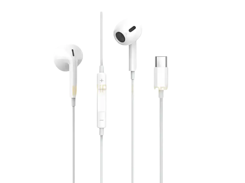 IPace Electronics Type C hi-fi stereo earphones with inline remote and microphone for clear sound quality