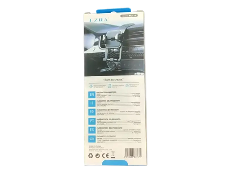 IPace Electronics Ezira universal phone holder packaging featuring a sleek design and adjustable clips