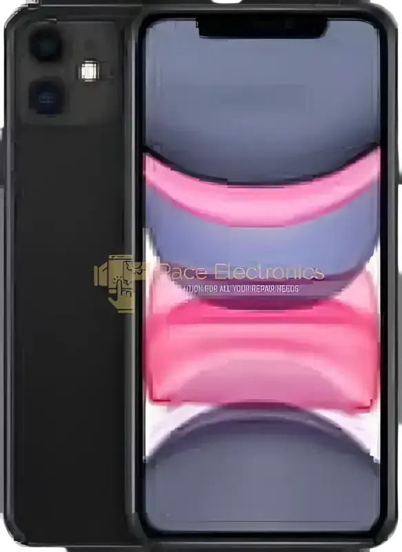 Back of black iphone 11 with dual-camera system and glossy finish from ipace electronics unlocked 64gb trigger click function changepricevalue text unavailable