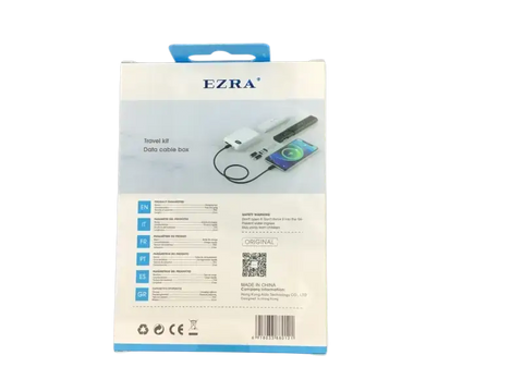 Ezra 60w fast charging box with multiple cables for universal phone charging and quick power delivery