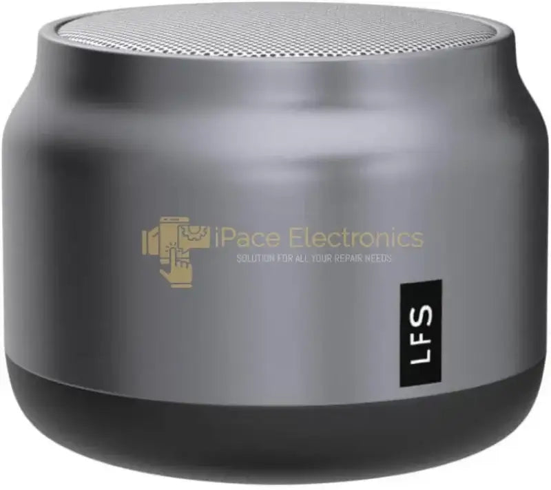 IPace Electronics mini Bluetooth portable speaker in silver with a sleek, compact design