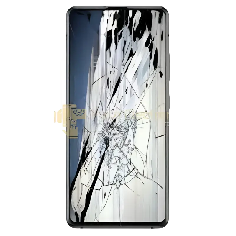 Samsung Galaxy A screen replacement featuring a damaged screen design for easy installation