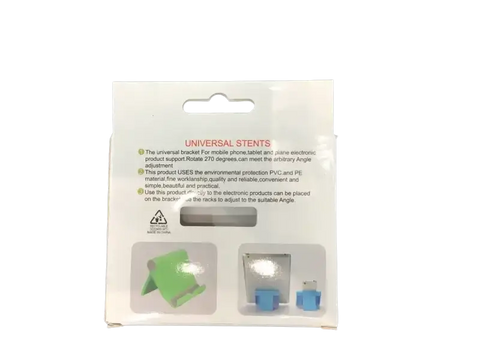 IPace Electronics universal phone stand 270 degree rotation in packaging for versatile device display