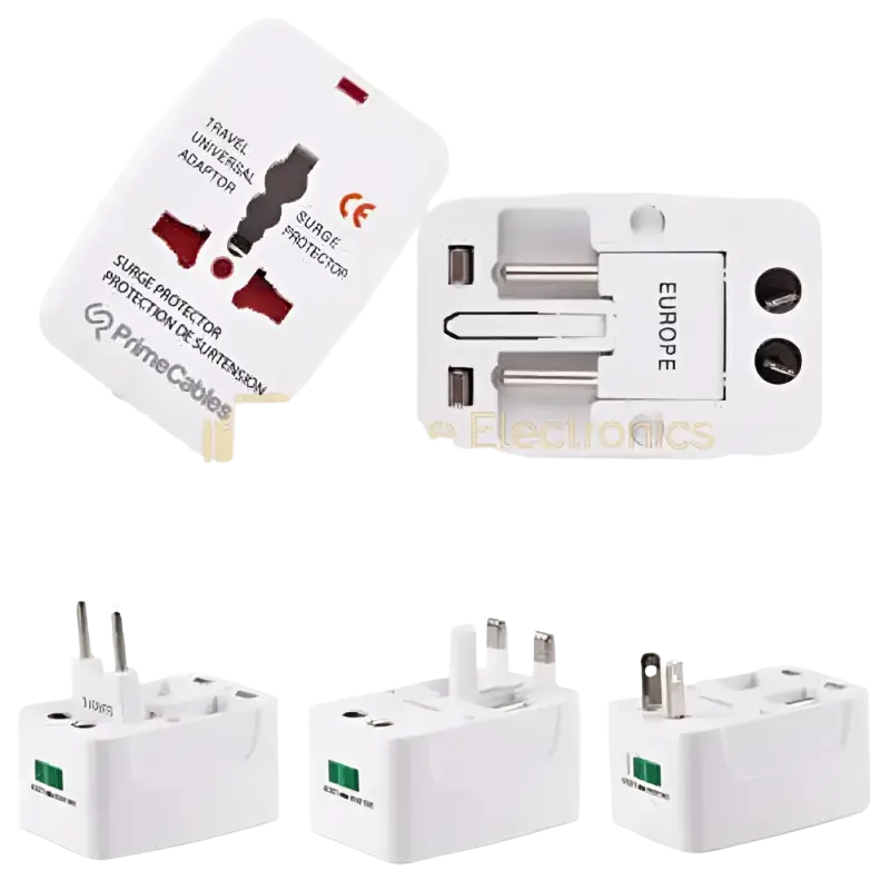 iPace Electronics universal travel power plug adapter with multiple international plug options for global use
