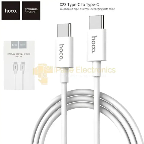 IPace Electronics Hoco X23 USB C to USB C fast charging cable with premium design for quick data transfer